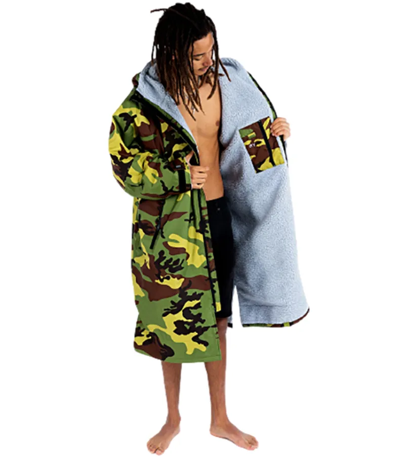Dryrobe Adult Advance Long Sleeve Change Robe V3 S Camo Grey-3